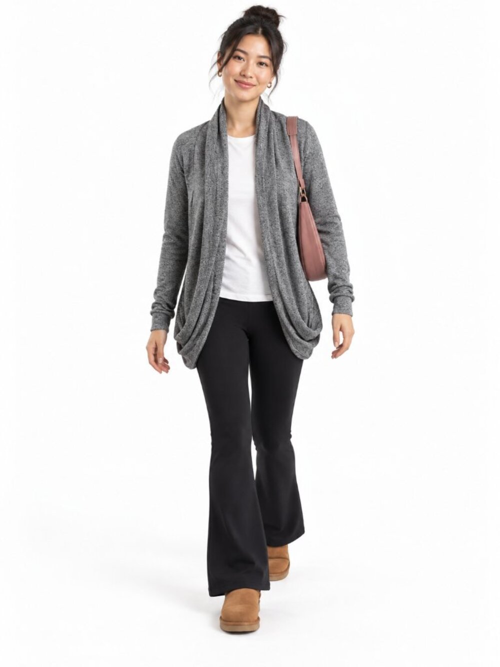 UGG Australia Olive Sweater Gray Cardigan Size S Casual Loungewear